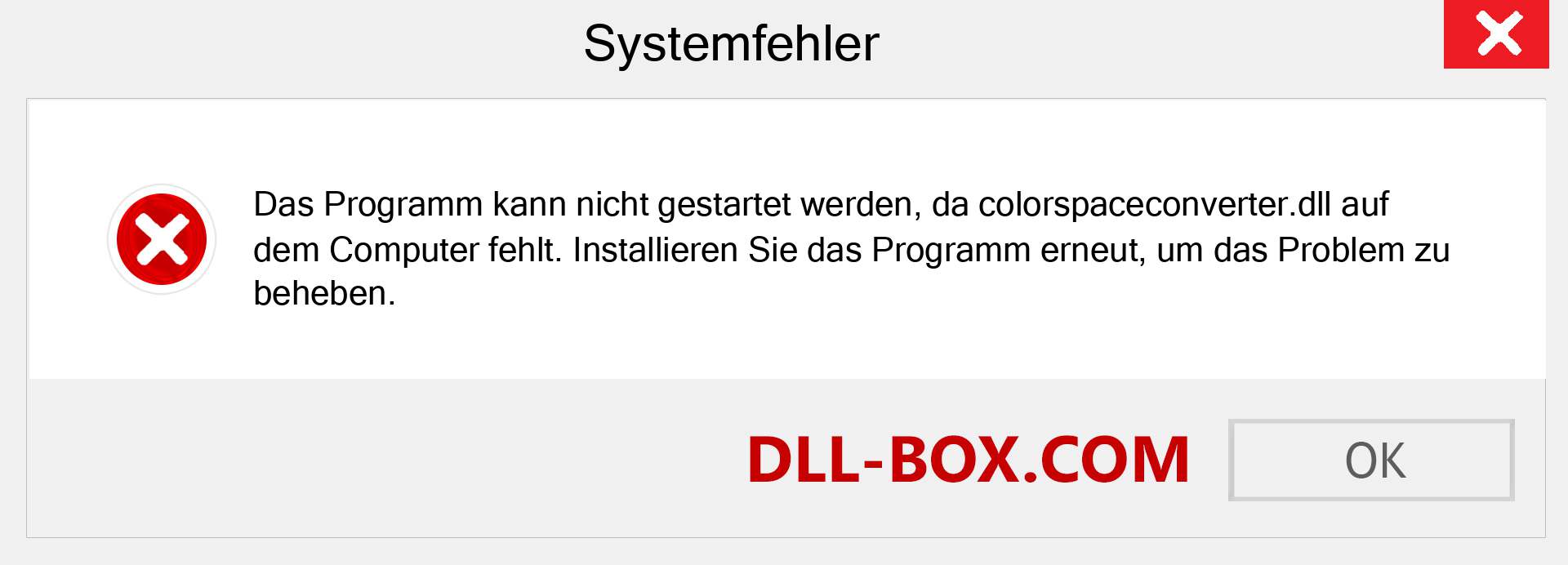 colorspaceconverter.dll-Datei fehlt?. Download für Windows 7, 8, 10 - Fix colorspaceconverter dll Missing Error unter Windows, Fotos, Bildern